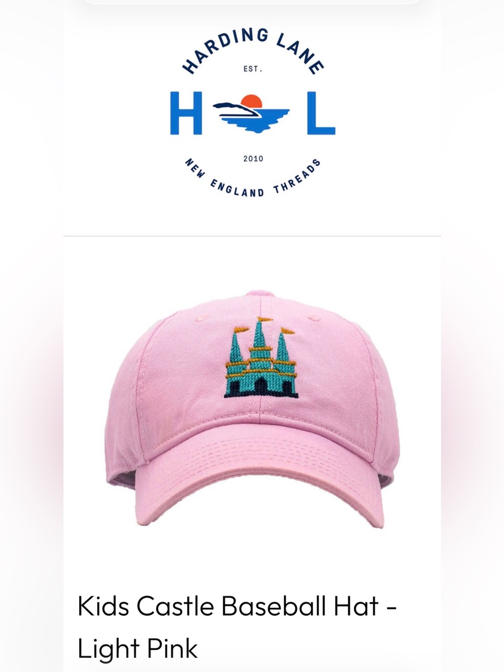 Harding Lane Kid’s Castle Baseball Cap